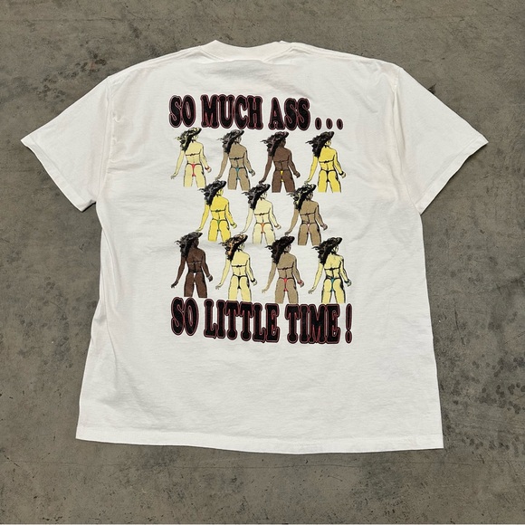 90s Funny Humor So Much Ass So Little Time Tee XL